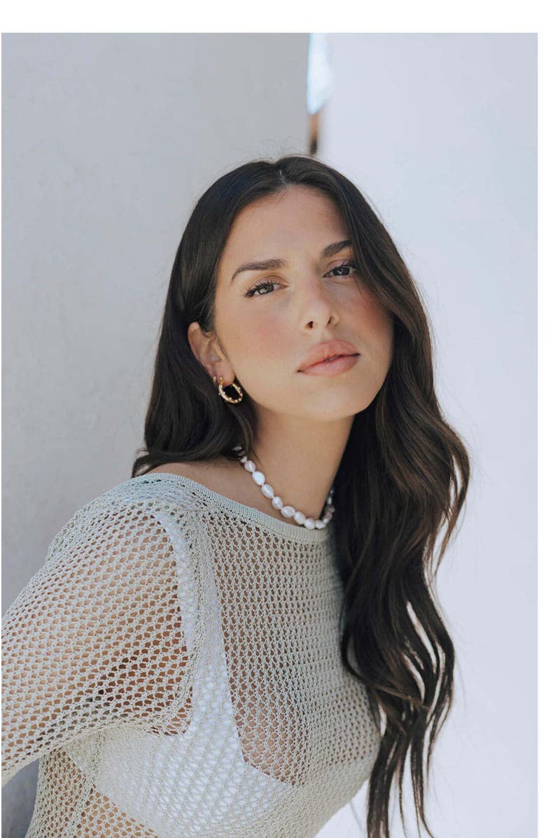 Untamed Petals Sea Breeze Freshwater Pearl Choker, Alternate, color, Gold