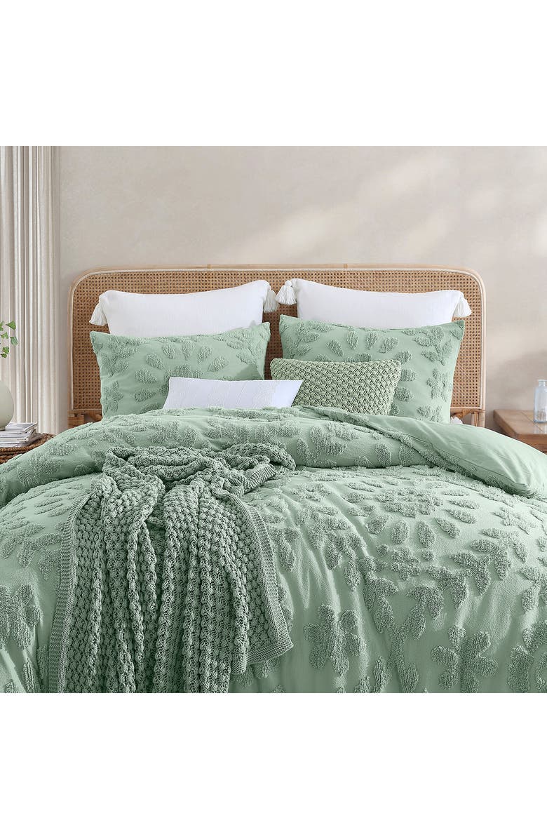 Peri Home Crochet Knit Cotton Throw Blanket, Alternate, color, Sage