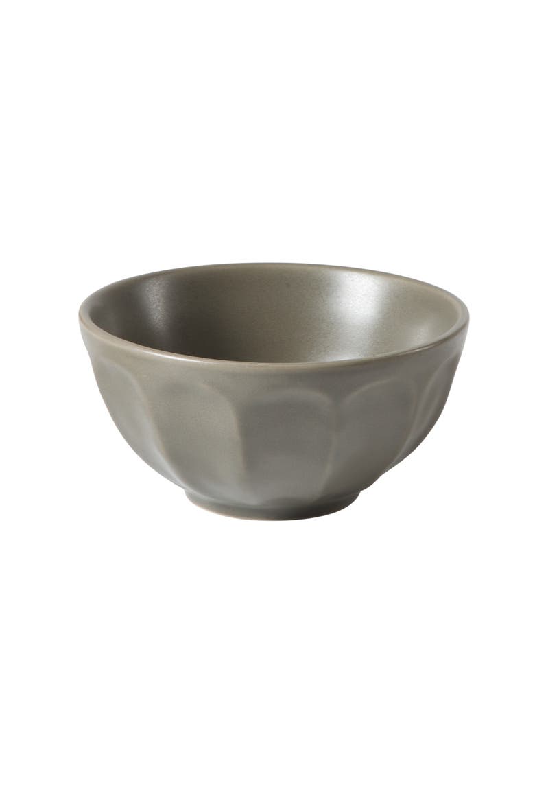 Yuelu Bloom 6.4 Inch Cereal Bowls Set of 4 - Scallop Embossed Soup Bowl Set, Alternate, color, Olive Stone