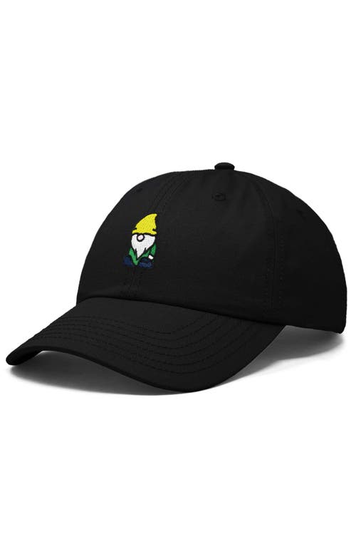 Dalix Gnome Embroidered Dad Hat In Black