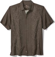 Tommy Bahama Maui Border Silk Short Sleeve Button-Up Shirt