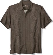 Tommy Bahama Maui Border Silk Short Sleeve Button-Up Shirt