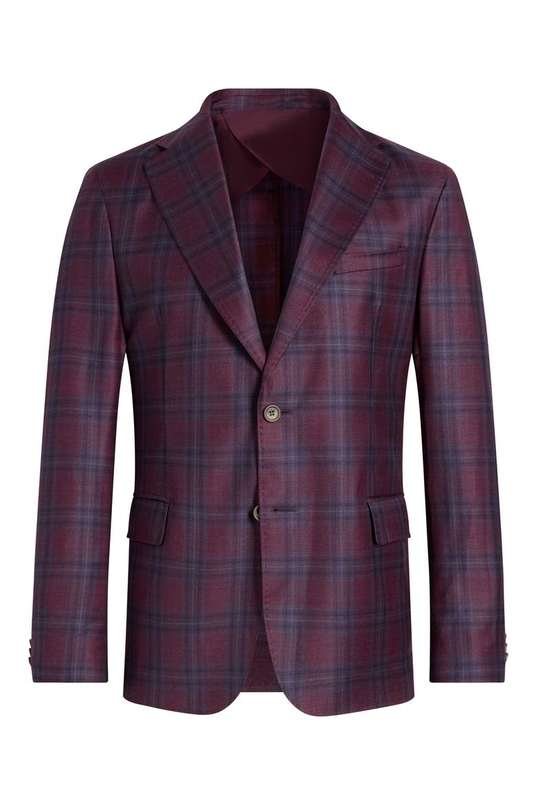 Treviso Red & Blue Plaid Wool Sport Coat, Alternate, color, TUSCAN RED