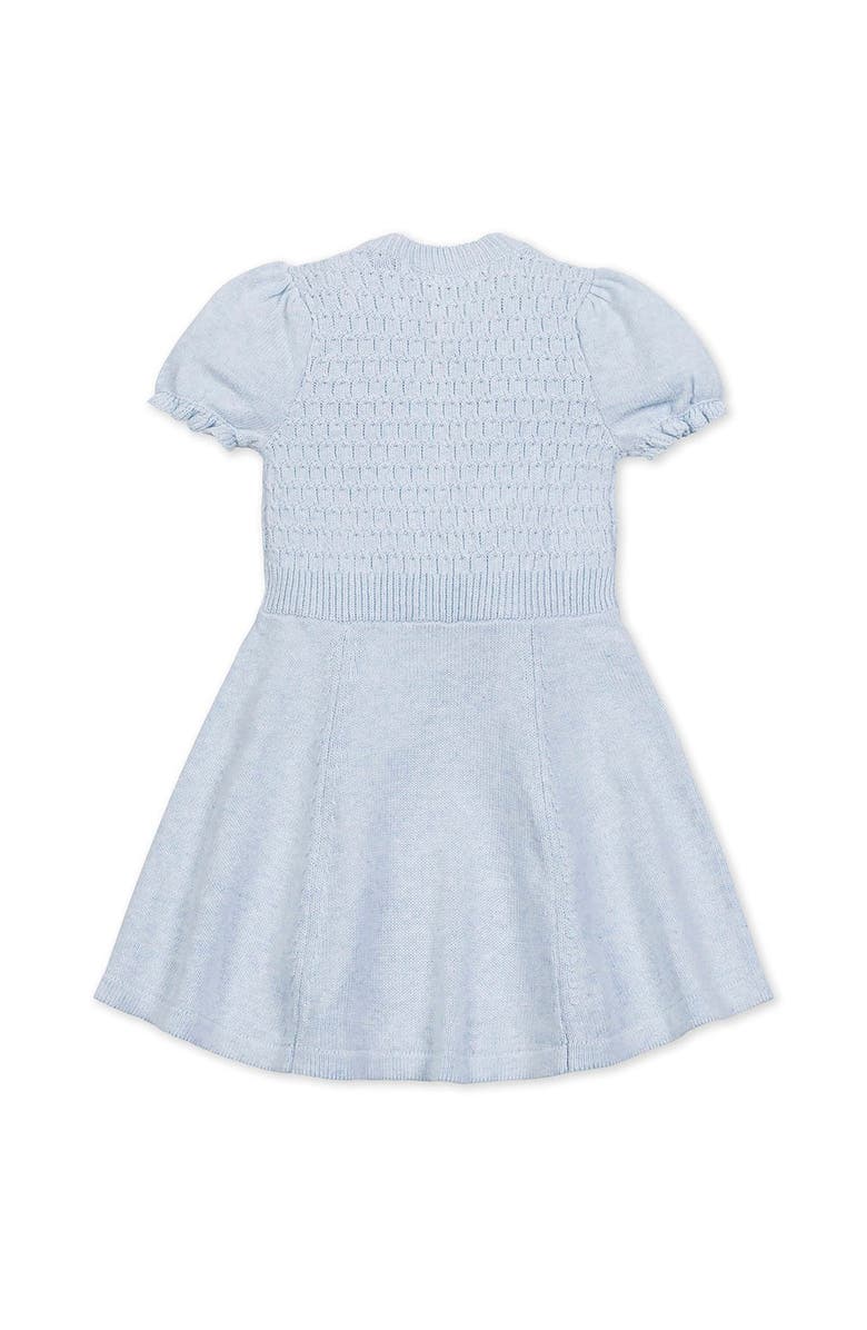 Hope & Henry Kids' Organic Puff Sleeve Sweater Dress, Alternate, color, Light Blue Heather