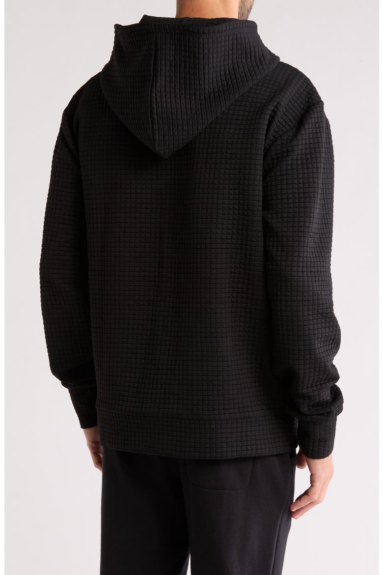 Cube Quilted Hoodie, Alternate, color, BLACK