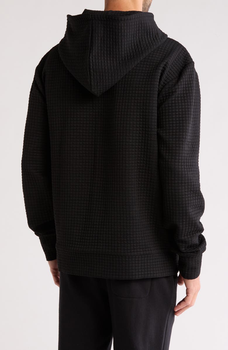 FLEECE FACTORY Cube Quilted Hoodie, Alternate, color, Black