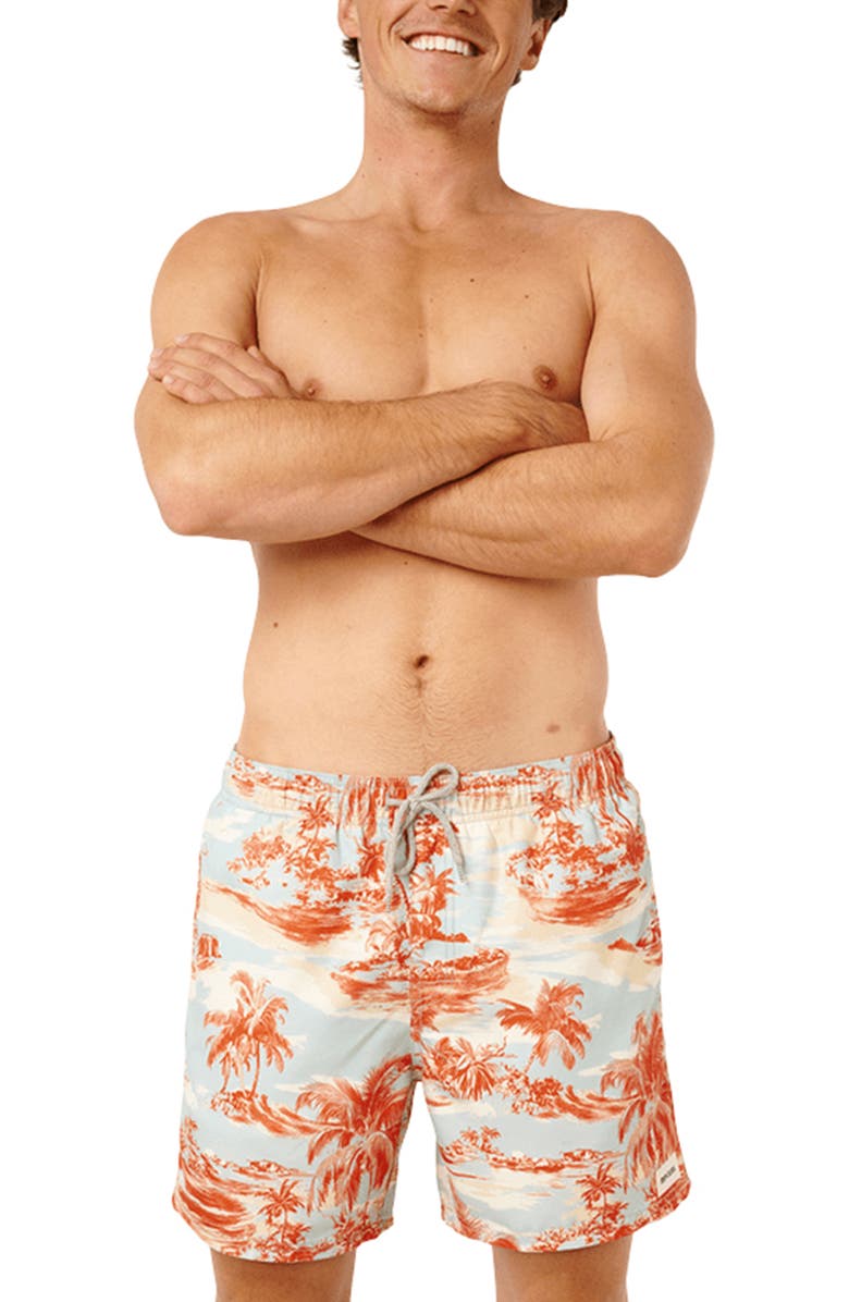 Rip Curl Dreamers 16-Inch Volley Swim Trunks, Alternate, color, Spray Blue