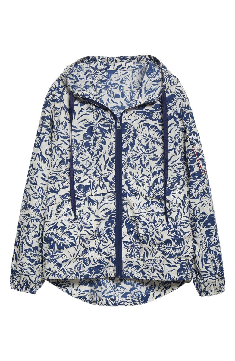 Moncler Ebizo Tropical Print Hooded Jacket, Alternate, color, 