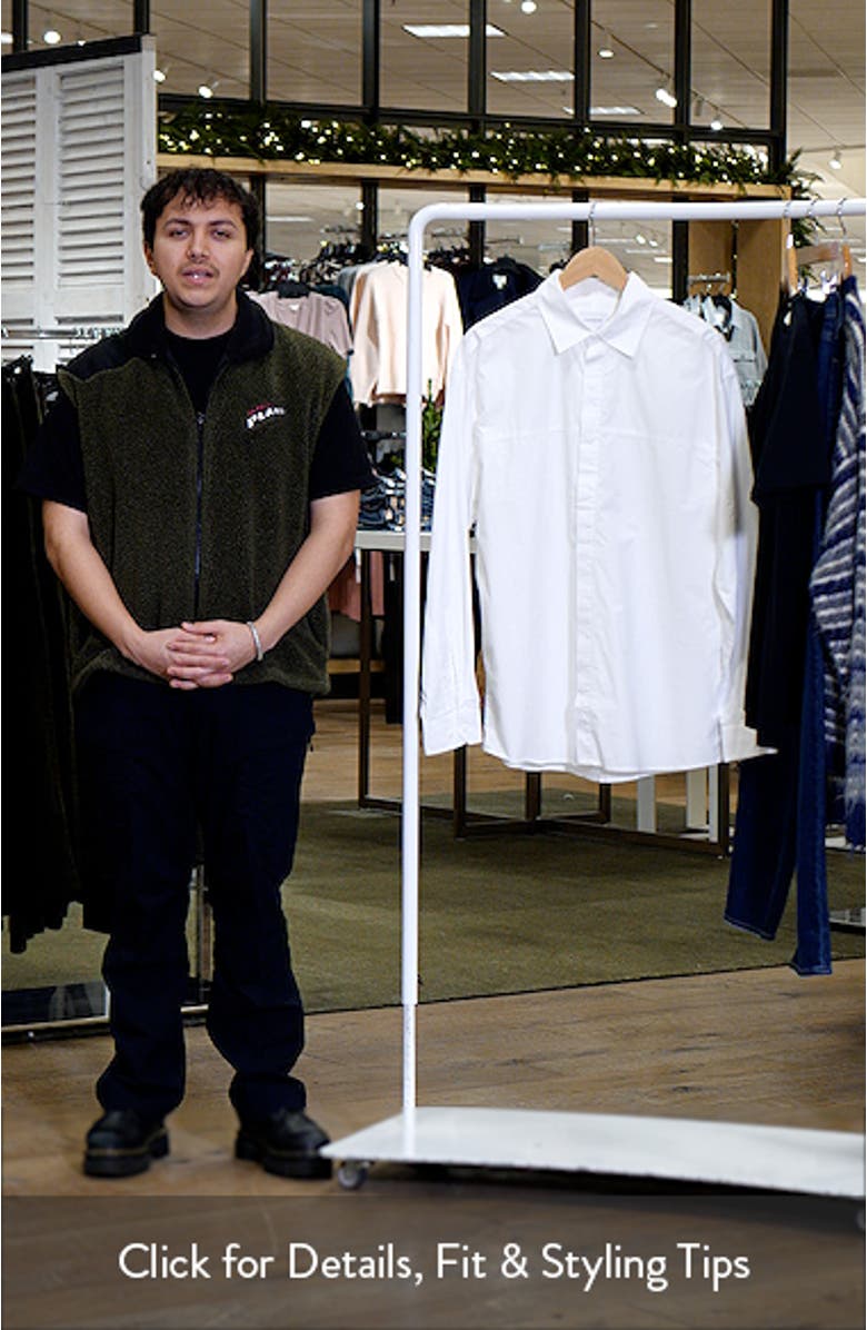 Oversize Cotton Poplin Button-Up Shirt, sales video thumbnail