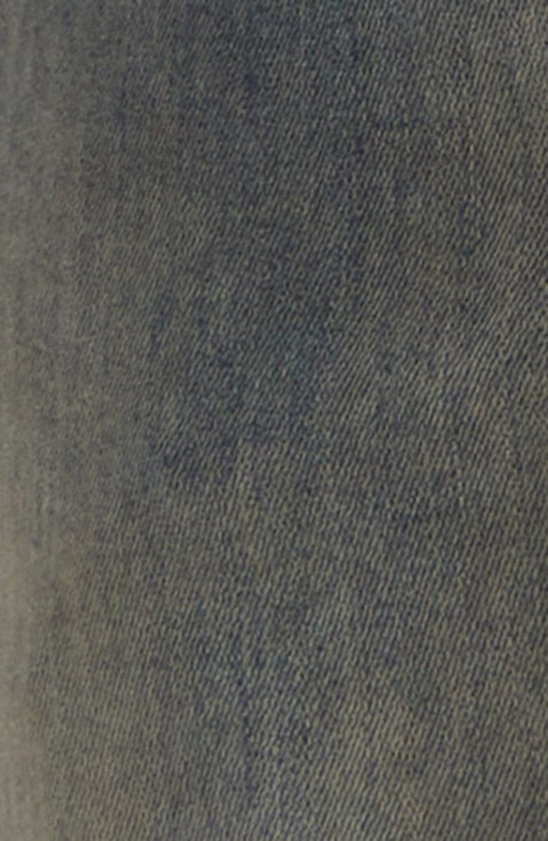 Rick Owens Dégradé Destroyed Hem Skinny Jeans, Alternate, color, 