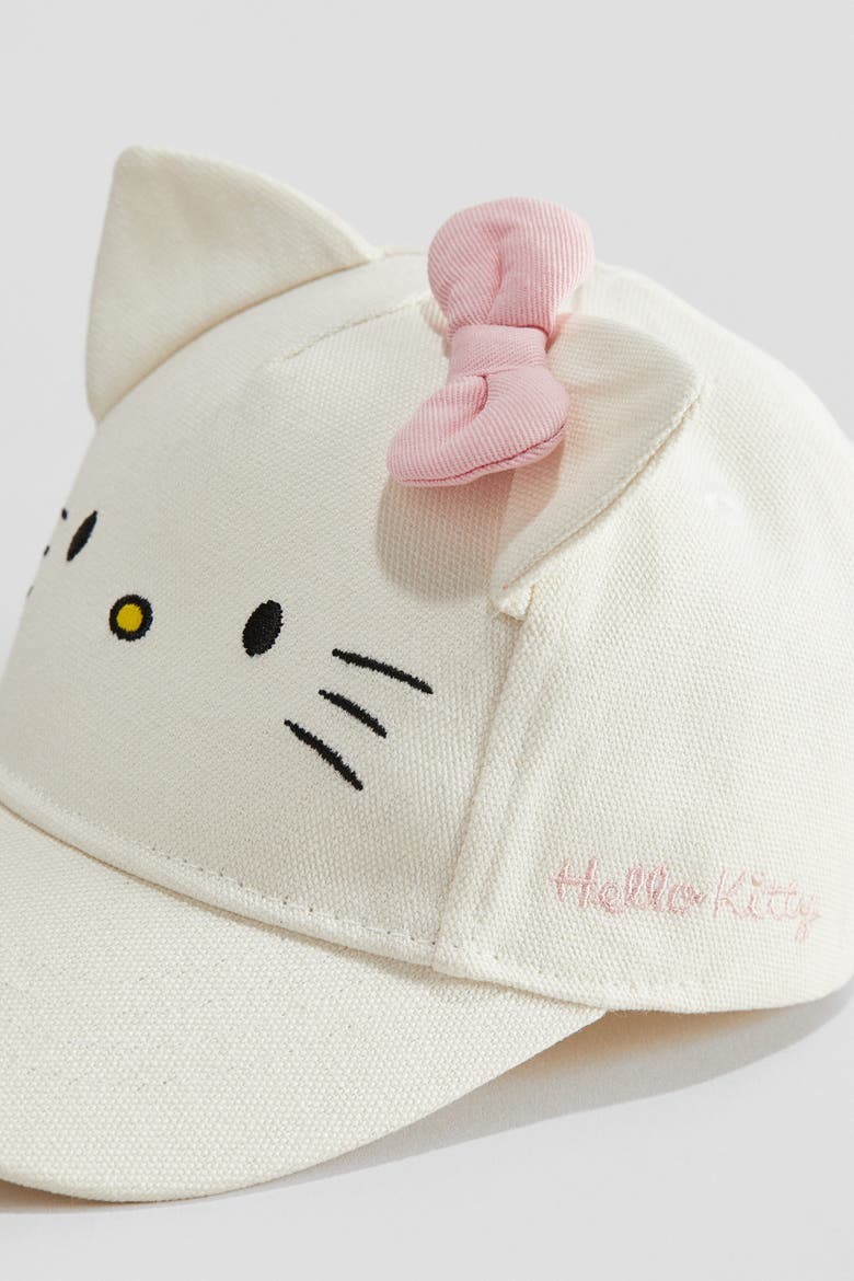 Cotton Cap, Alternate, color, Cream/Hello Kitty