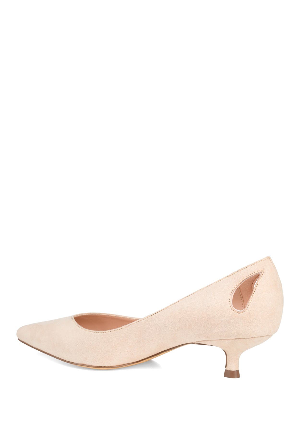 Journee Collection JOURNEE Goldie Kitten Heel Pump, Alternate, color, Nude