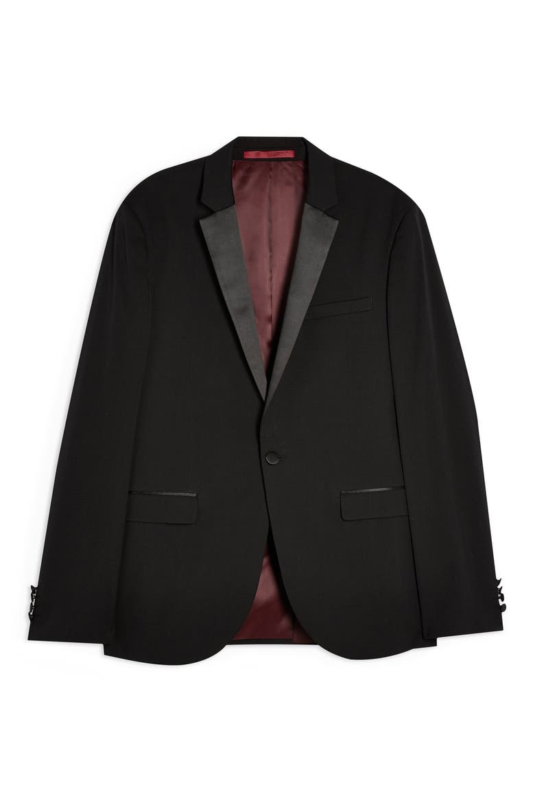 Skinny Tux Jacket, Alternate, color, BLACK