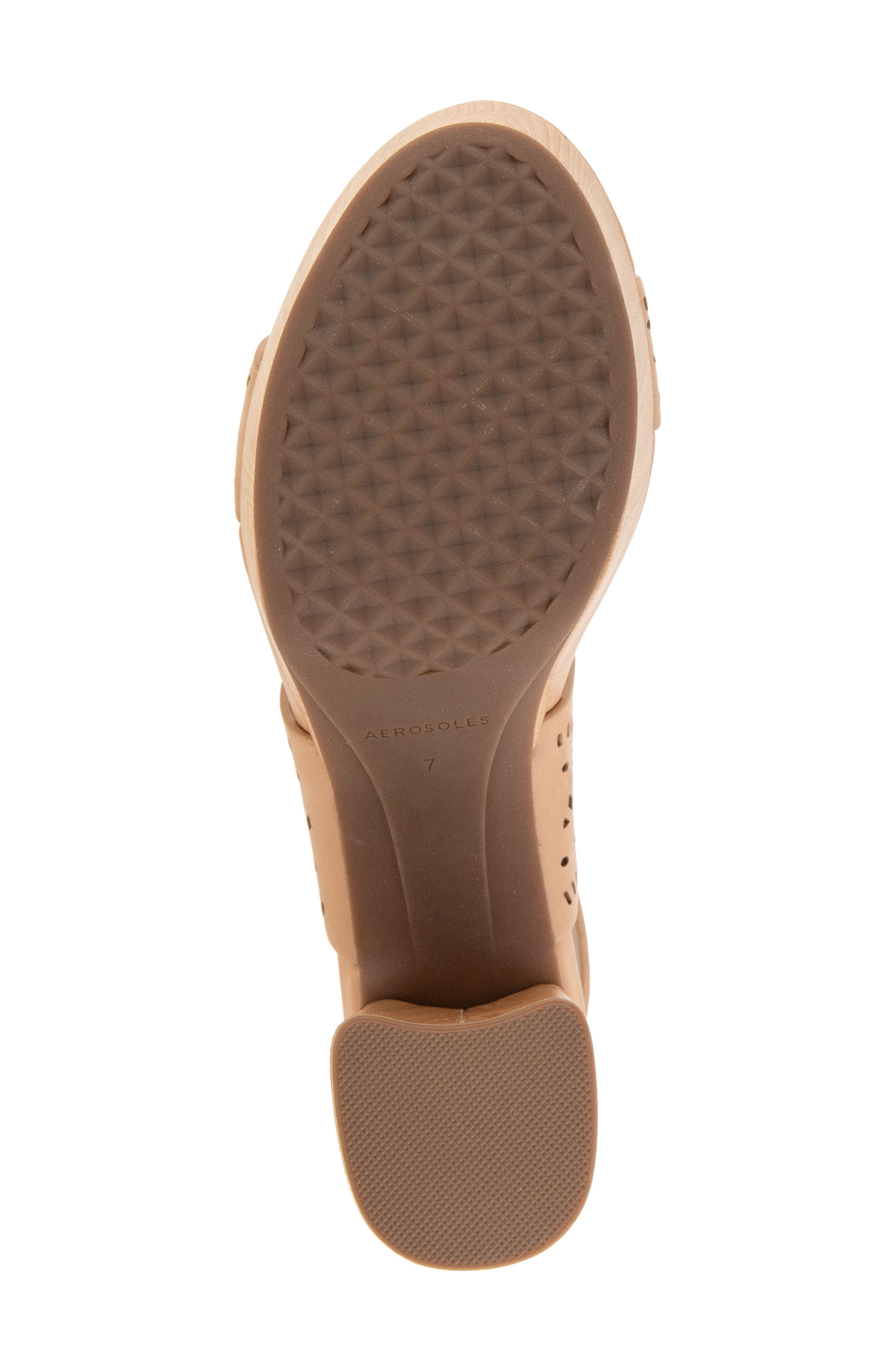 Camera Perforated Slingback Platform Sandal, Alternate, color, B79 BEIGE BISQUE PER