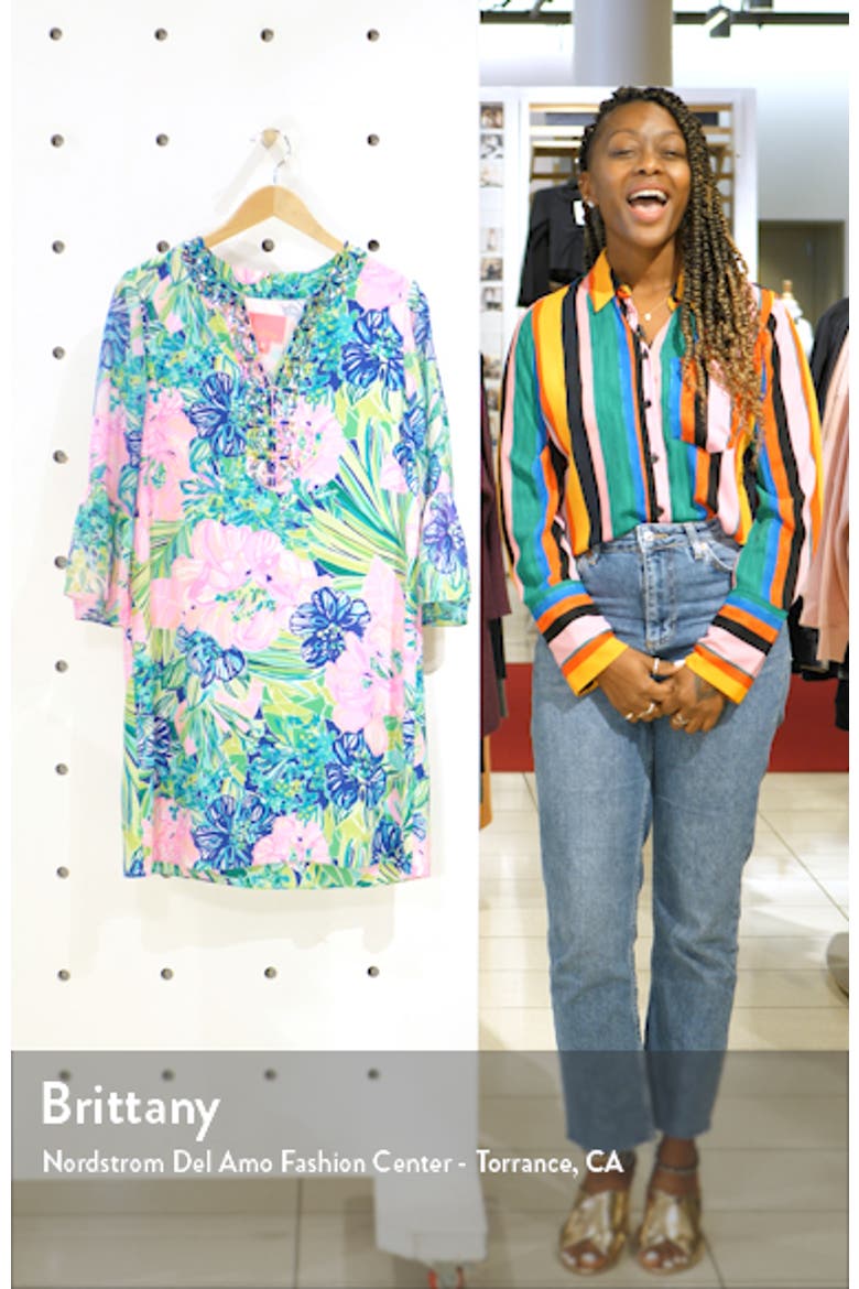 Elenora Floral Silk Shift Dress video
