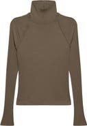 Helmut Lang Layered Rib Turtleneck Top