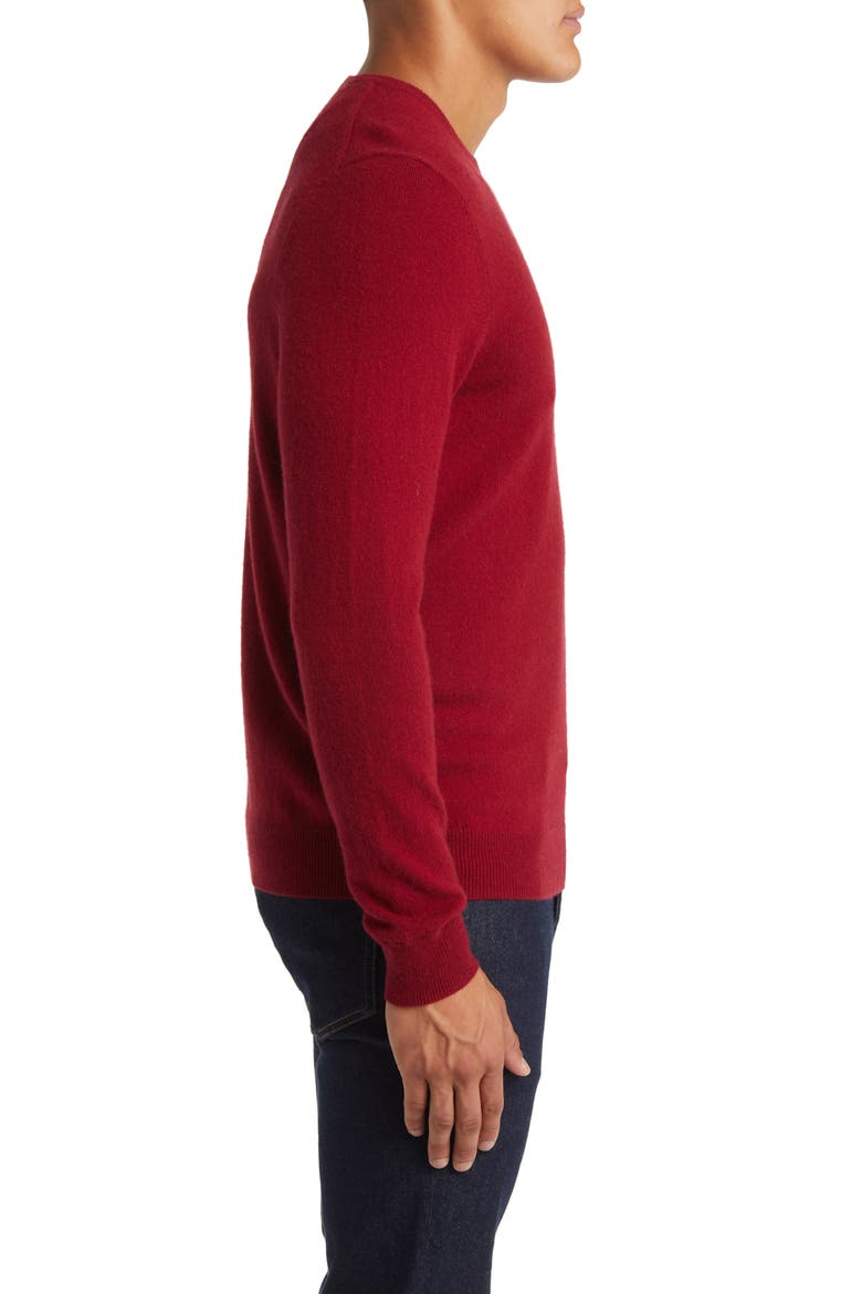 Cashmere Crewneck Sweater, Alternate, color, RED CHILI