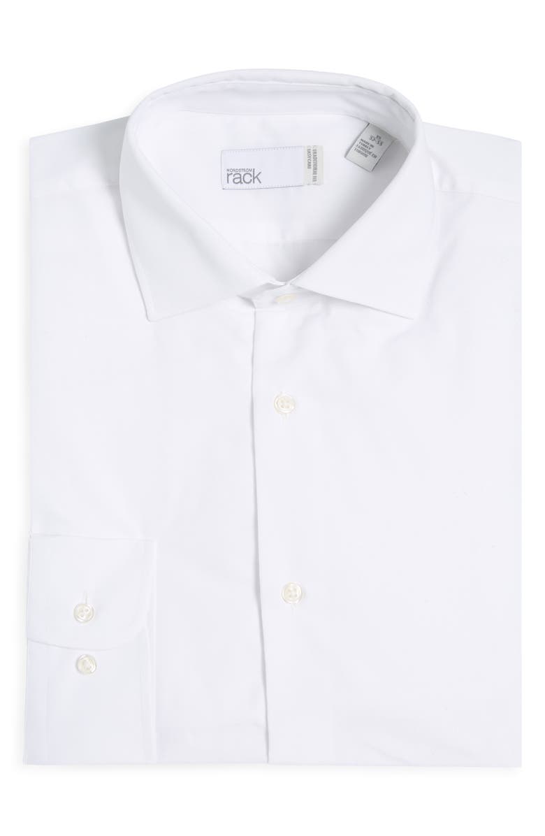 NORDSTROM RACK Traditional Fit Button-Up Dress Shirt, Main, color, White
