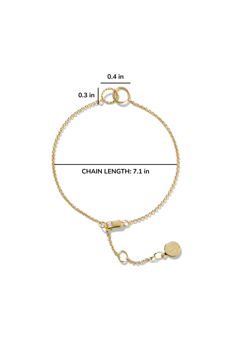 Interlocking Circles Bracelet - Jill, Alternate, color, Gold