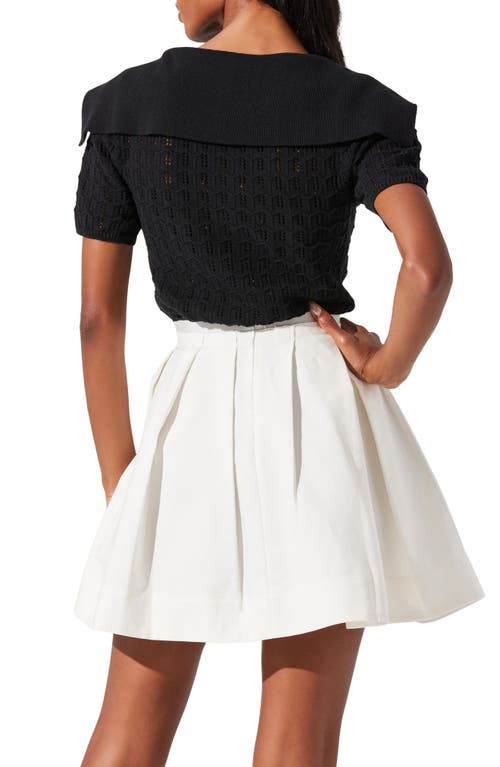 Astr The Label Analissa Short Sleeve Cardigan In Black