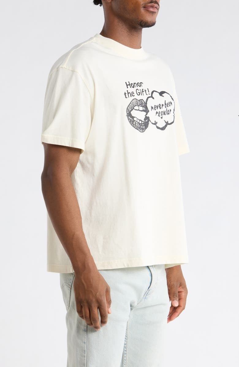 HONOR THE GIFT Never Been Regular Cotton Graphic T-Shirt, Alternate, color, White