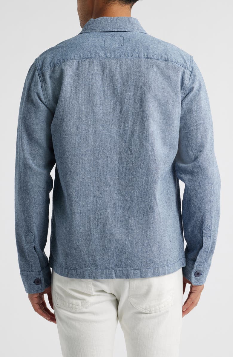 Rails Hayes Linen & Cotton Button-Up Shirt, Alternate, color, Blue Mirage