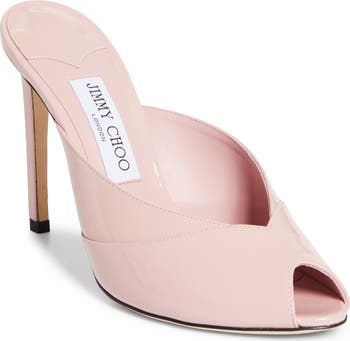 JIMMY CHOO ピンク スエード ミュール Ballet Pink Patent Leather Mules | ANISE 95 | Spring 2022