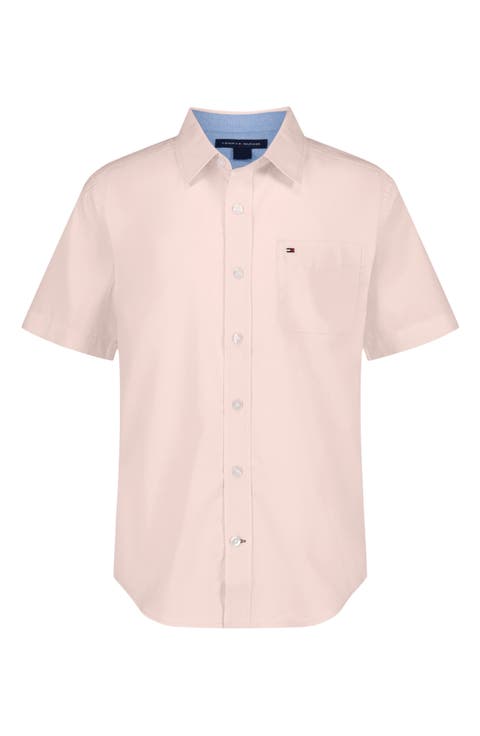 Kids' End on End Short Sleeve Button-Up Shirt (Big Kid)