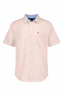 Tommy Hilfiger Kids' End on End Short Sleeve Button-Up Shirt