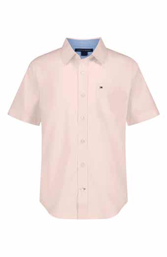 Tommy Hilfiger Kids' End on End Short Sleeve Button-Up Shirt