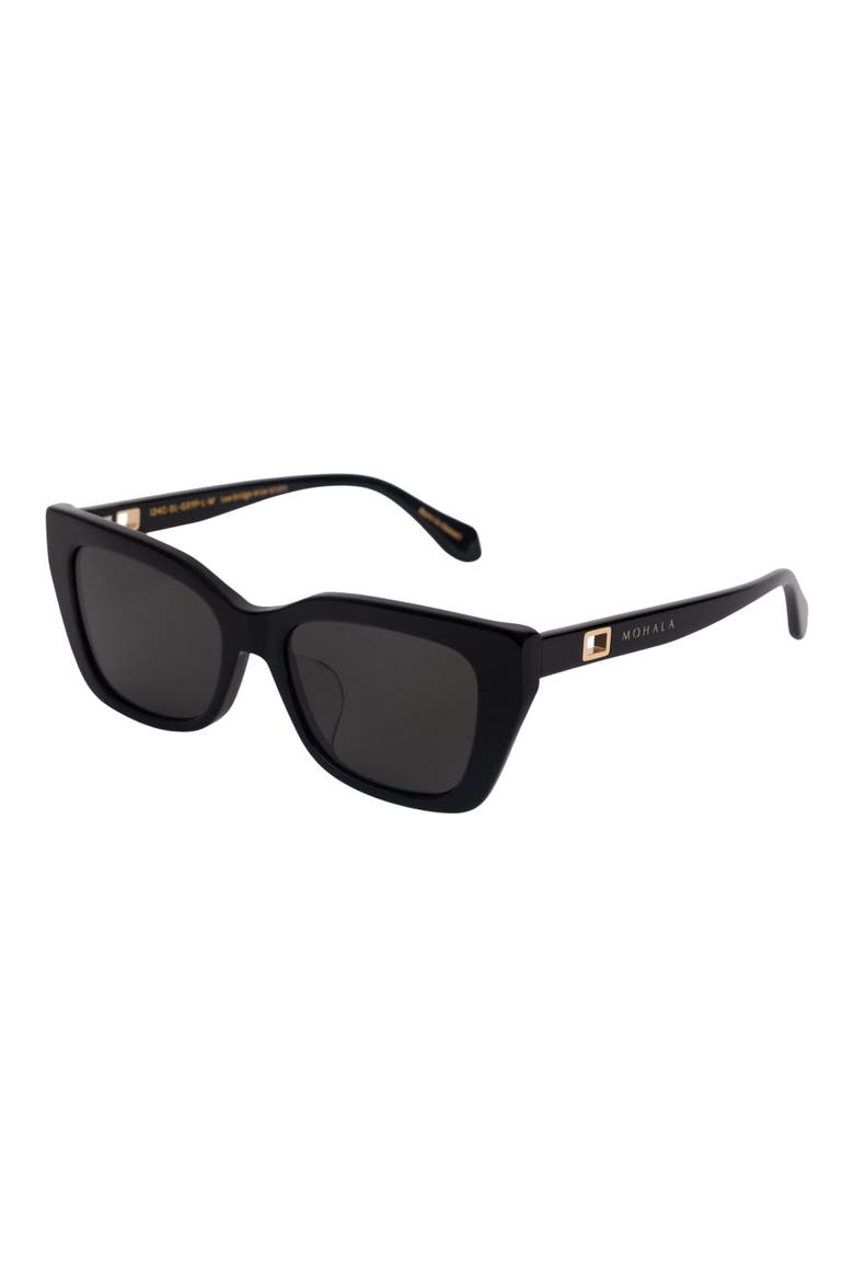 Kai 55mm Cat Eye Polarized Sunglasses, Alternate, color, BLACK LAVA / GRAY LENSES
