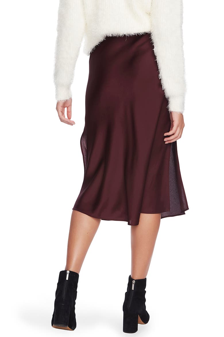 Midi Slip Skirt, Alternate, color, MAHOGANY