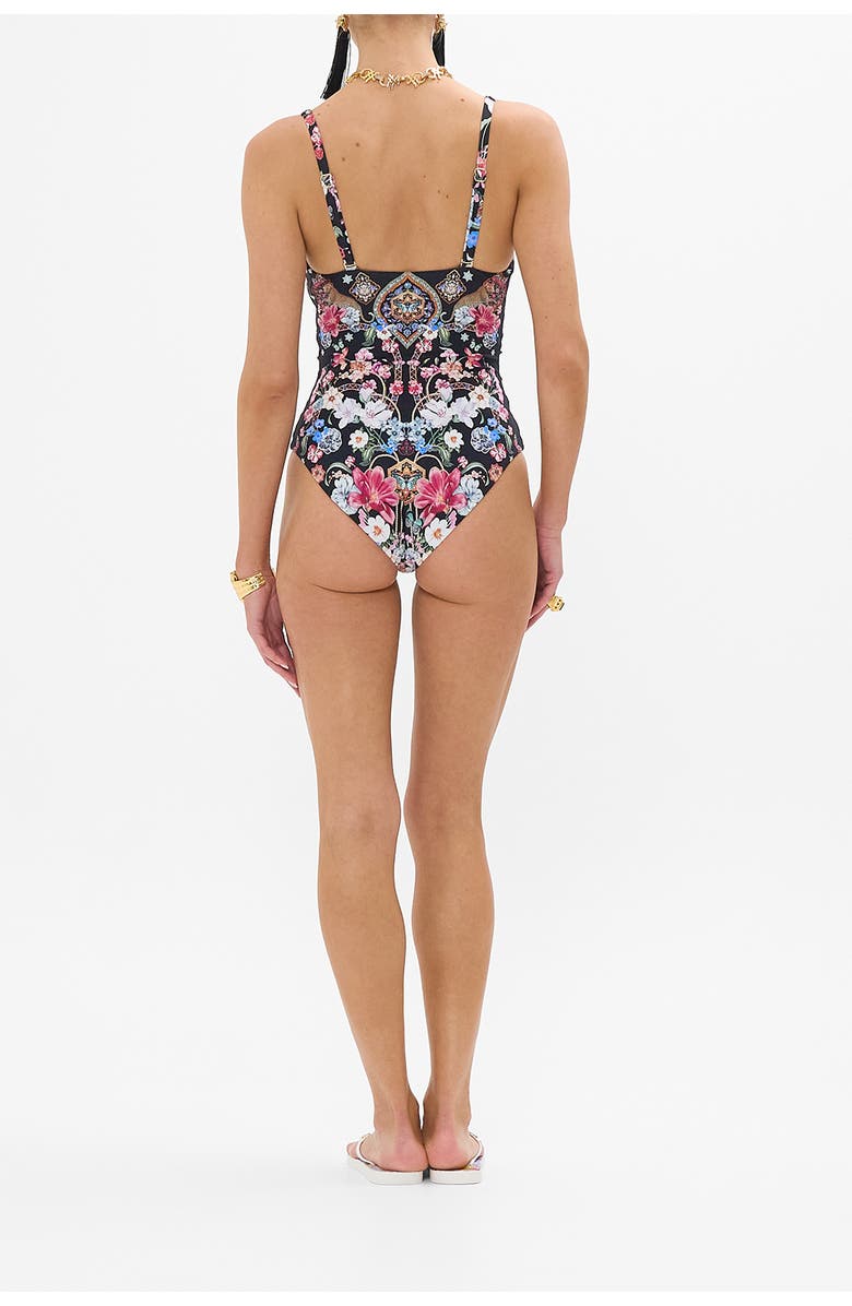 Camilla U Ring One Piece With Underwire Midnight In Monserrate, Alternate, color, 