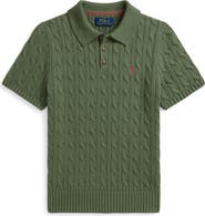 Polo Ralph Lauren Kids' Cable Short Sleeve Cotton Sweater