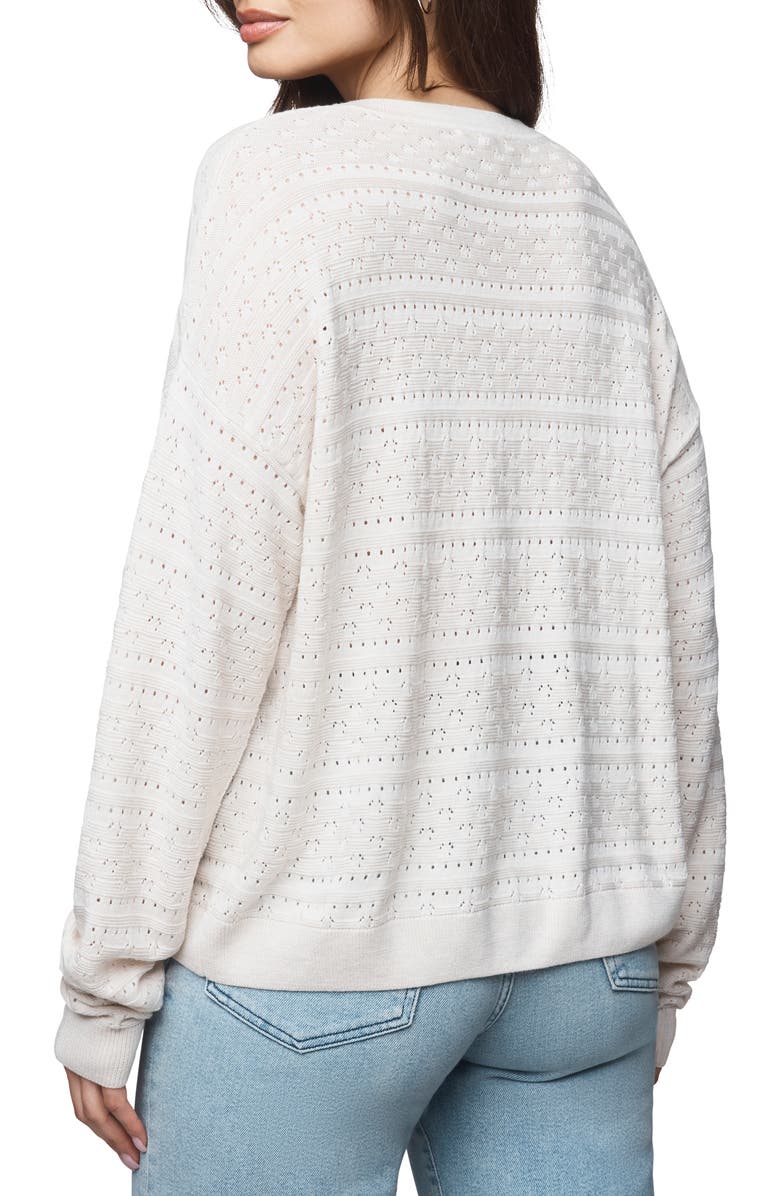 Splendid Georgie Oversize Pointelle Sweater, Alternate, color, Pale Oak Heather