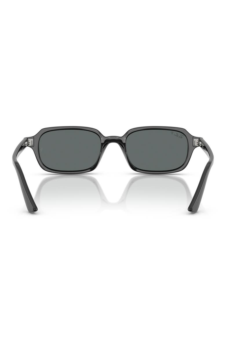 52mm Polarized Pillow Sunglasses, Alternate, color, BLACK