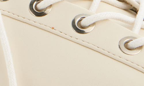 Ganni Lace-up Embellished Recycled Leather Ballet Flats In Neutral