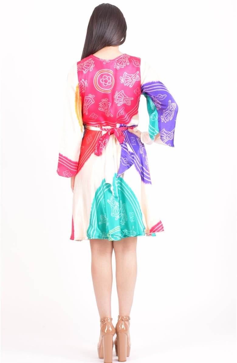 RAAS Isla Bandhani Wrap Dress, Alternate, color, White