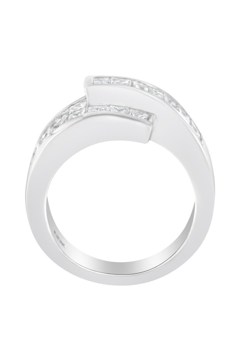 14K White Gold 2.0 Cttw Diamond Bypass Ring Band, Alternate, color, White