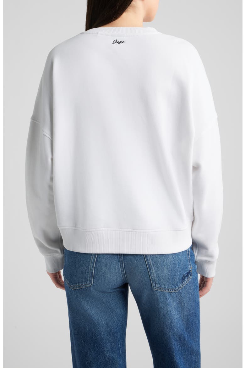 Be A Lover Stretch Cotton Graphic Sweatshirt, Alternate, color, WHITE