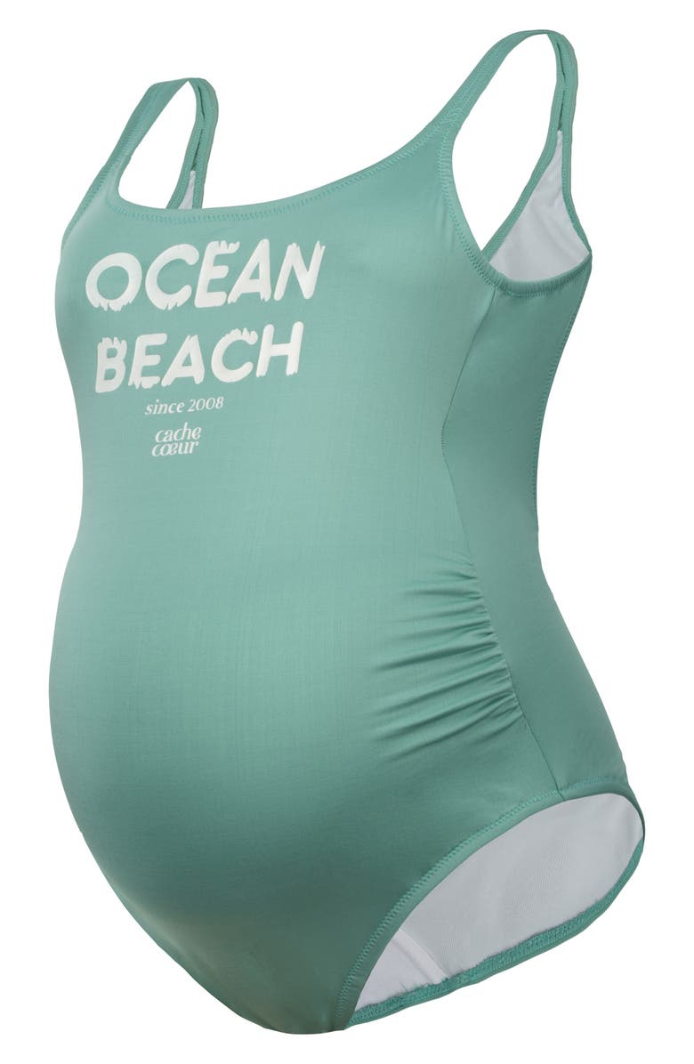 Cache Coeur Ocean Beach Maternity One-Piece Swimsuit, Alternate, color,
