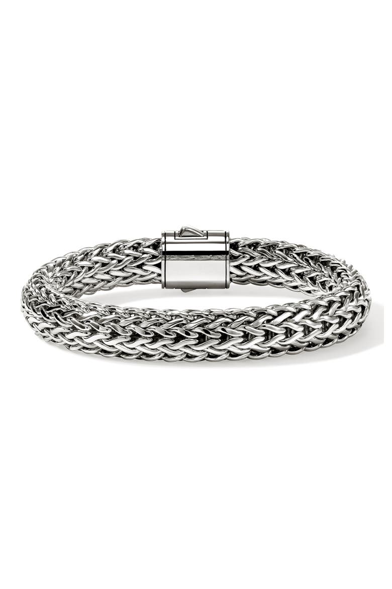Icon Bracelet, Sterling Silver, Pavé, 10.5mm, Alternate, color, BLUE SAPPHIRE
