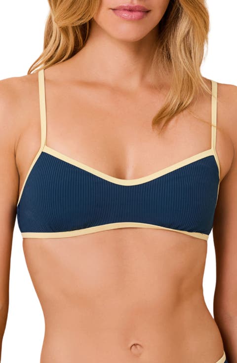 The Rachel Ribbed Bikini Top