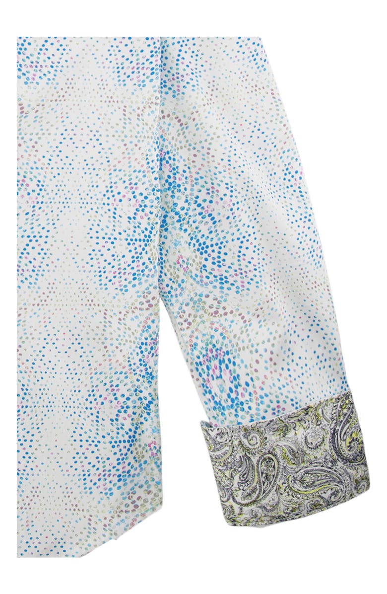 Robert Graham Fuerteventura Knit Button-Up Shirt, Alternate, color, Blue Multi