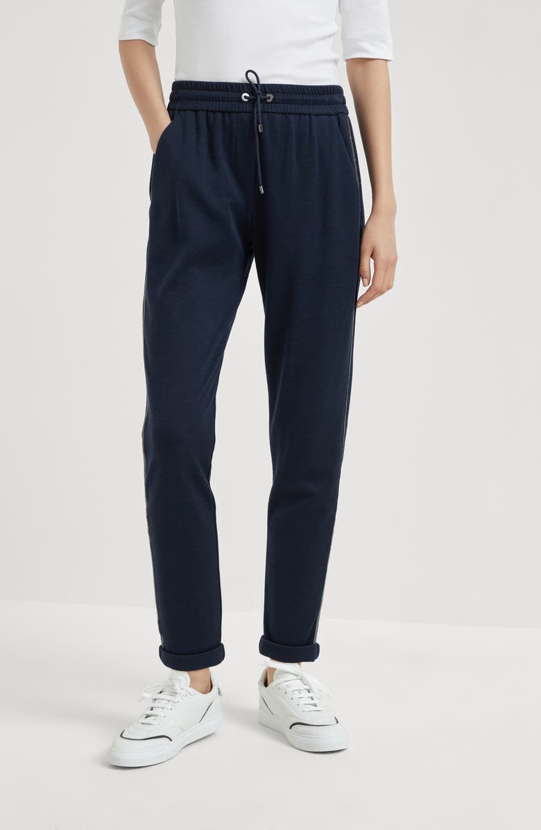 Brunello Cucinelli Interlock trousers, Alternate, color, Night