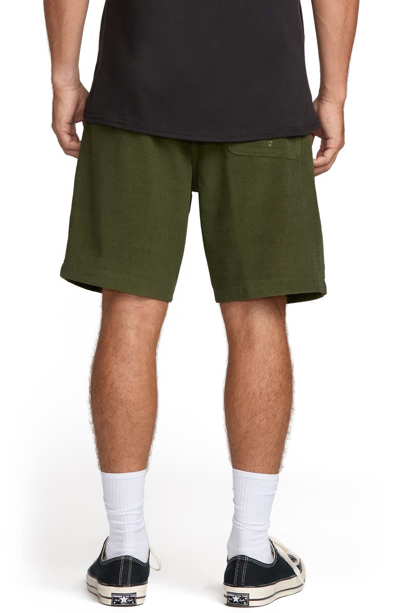 Billabong De la Cruz Submersible Water Repellent Corduroy Shorts, Alternate, color, Olive