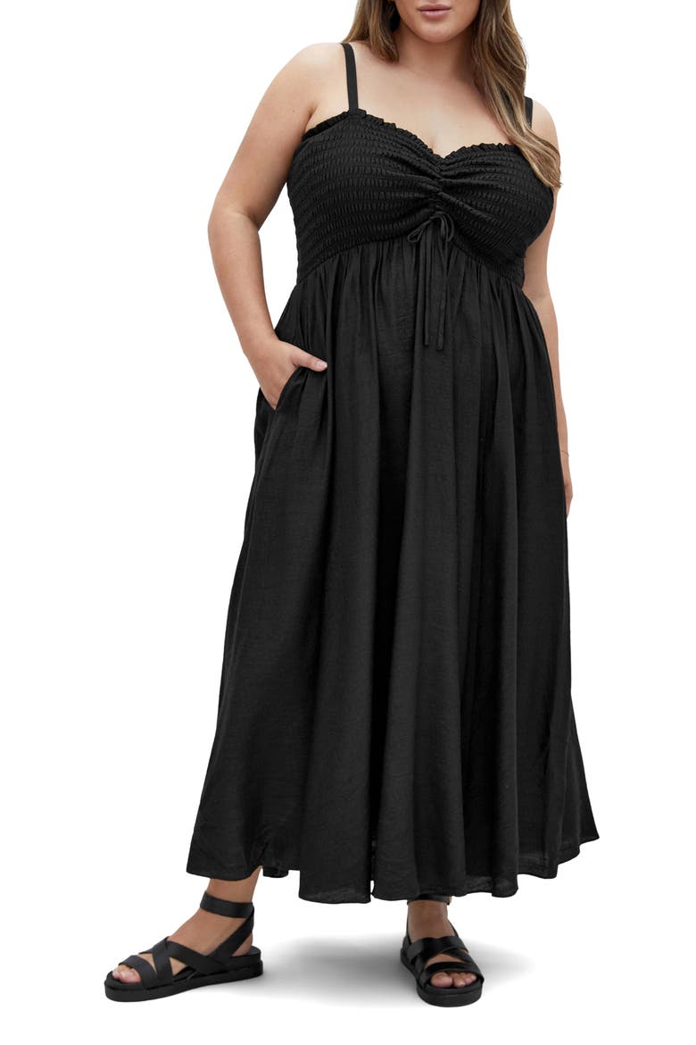 Maui Maxi Dress, Main, color, BLACK