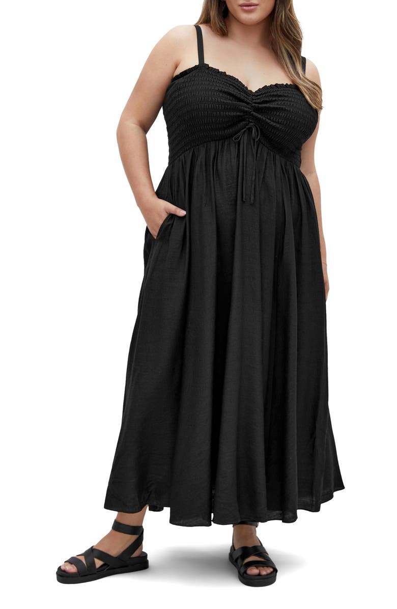 City Chic Maui Maxi Dress, Main, color, Black