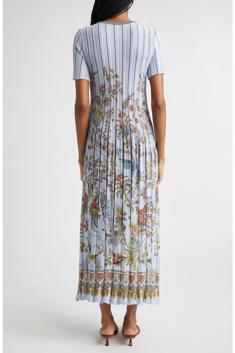 Short Sleeve Sweater Dress, Alternate, color, MULTICOLOR ON PALE BLUE BASE