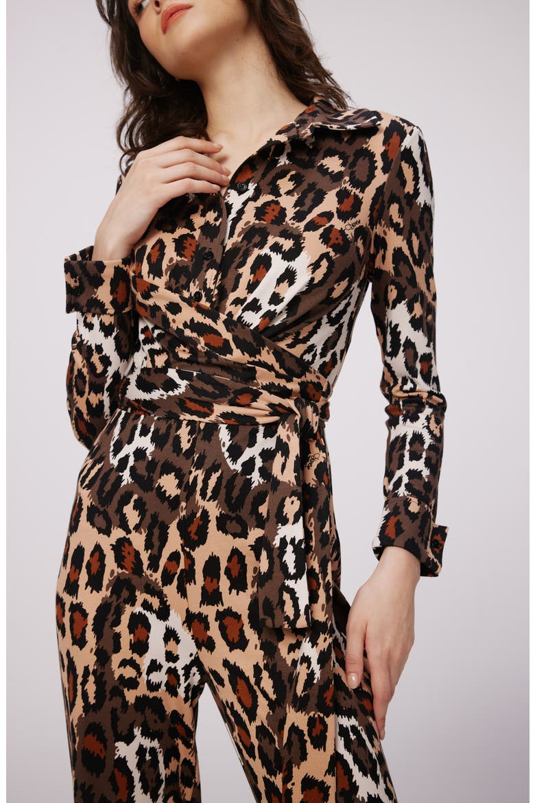 Michele Long Sleeve Jumpsuit, Alternate, color, JUNGLE CAT MED